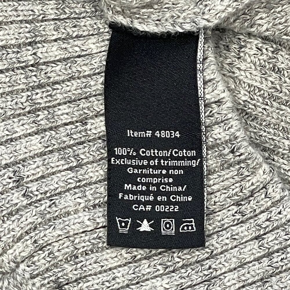 Wayne Gretzky Collection Long Sleeve Partial Button-Up Light Gray Knit Sweater - Picture 11 of 12